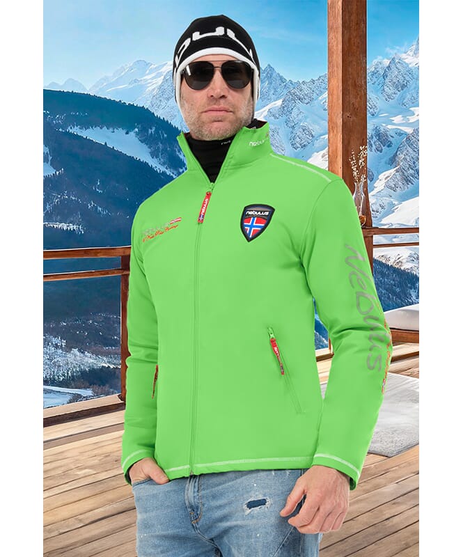 Giacca invernale in softshell STYLER FUR Uomo lime