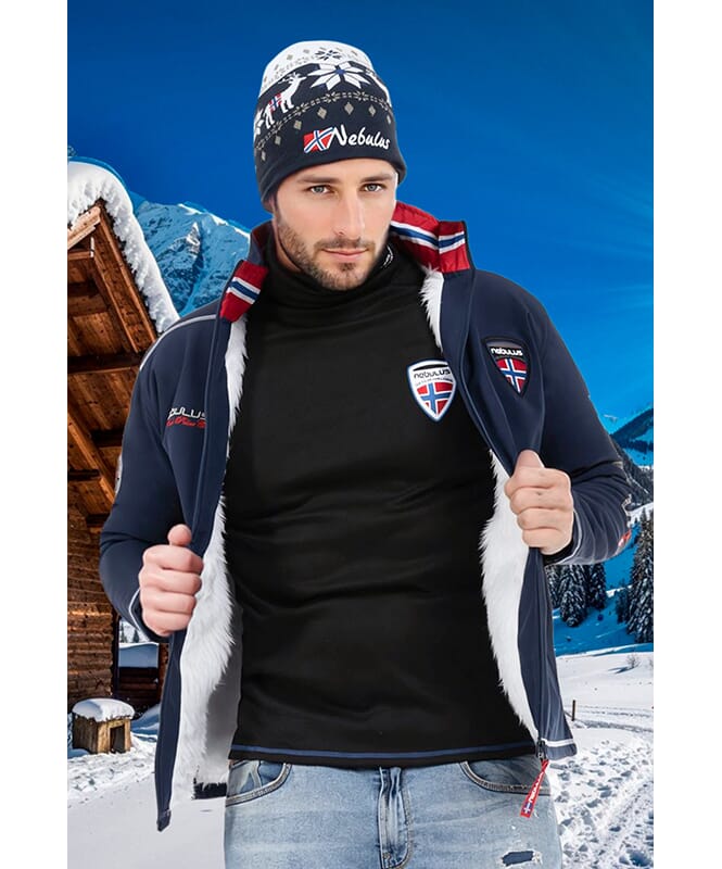 Giacca invernale in softshell STYLER FUR Uomo navy