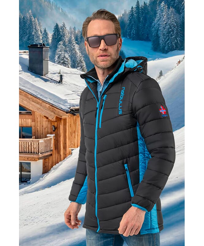 Korte Wintermantel COATY Heren schwarz-malibu