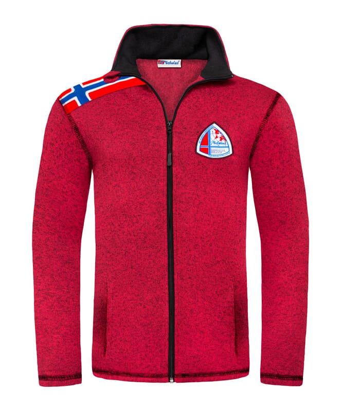 Fleece jacket NORSKY Men rot meliert