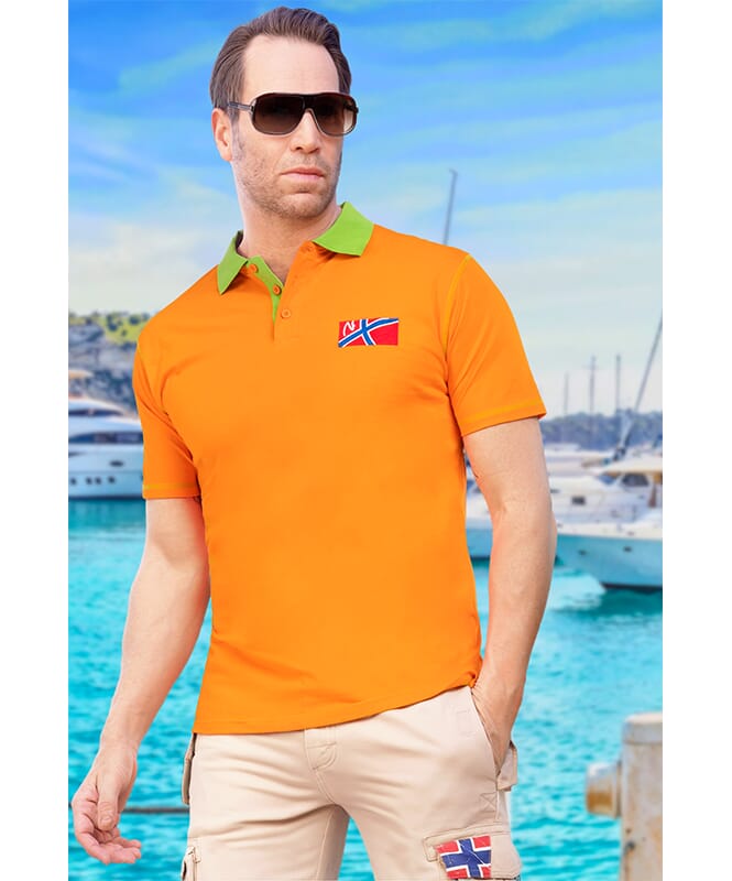 Shirt polo ALEO Homme orange