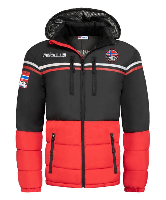 Ski Jacket BLOCKY Men schwarz-rot