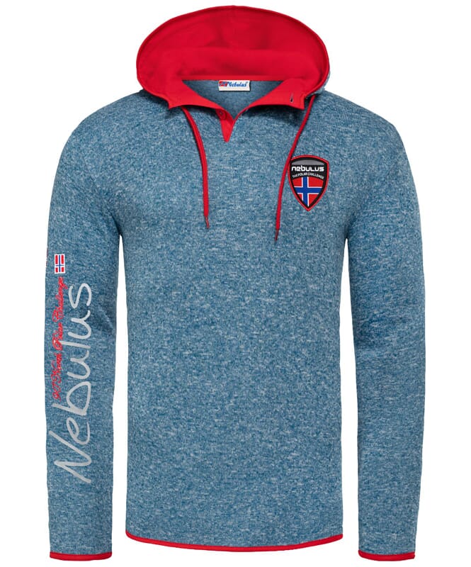 Sudadera con capucha de tejido STITCH Hombres blue net