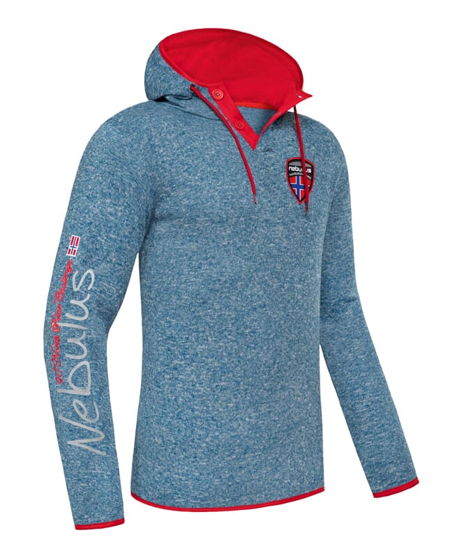 Fleecehoodie STITCH Heren blue net