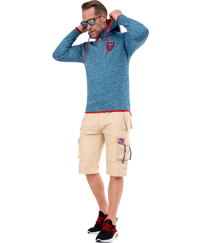 Sudadera con capucha de tejido STITCH Hombres blue net