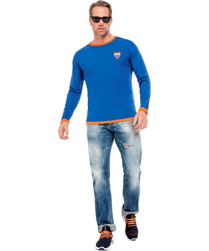 Pullover CEM Men hellblau-orang