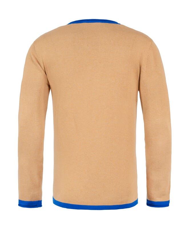 Strickpullover CEM Herren beige-blau