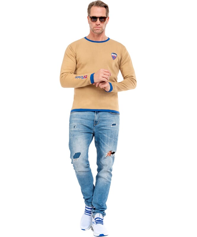 Maglione CEM Uomo beige-blau