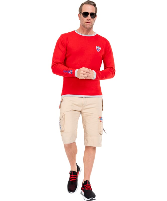 Pullover CEM Men rot-grau