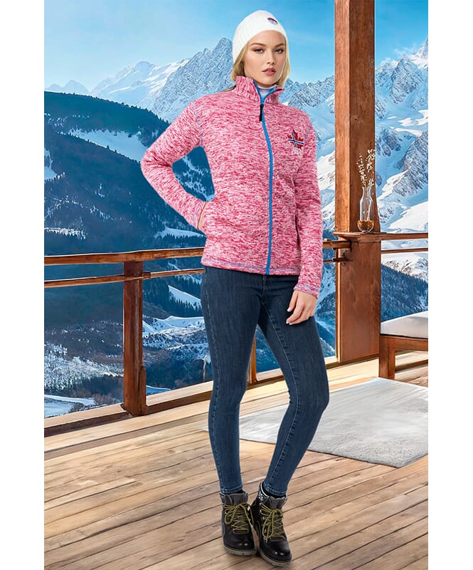 Fleece Jas CHIOS Dames pink-malibu