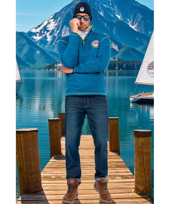 Fleece jumper JIMI Men malibu-gelb