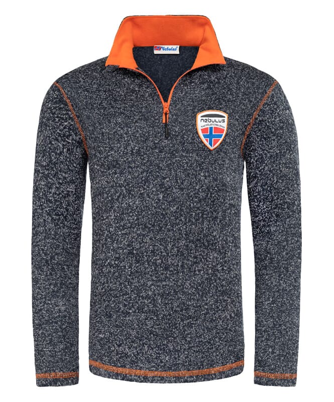 Fleecepullover KYLE Heren navy-orange