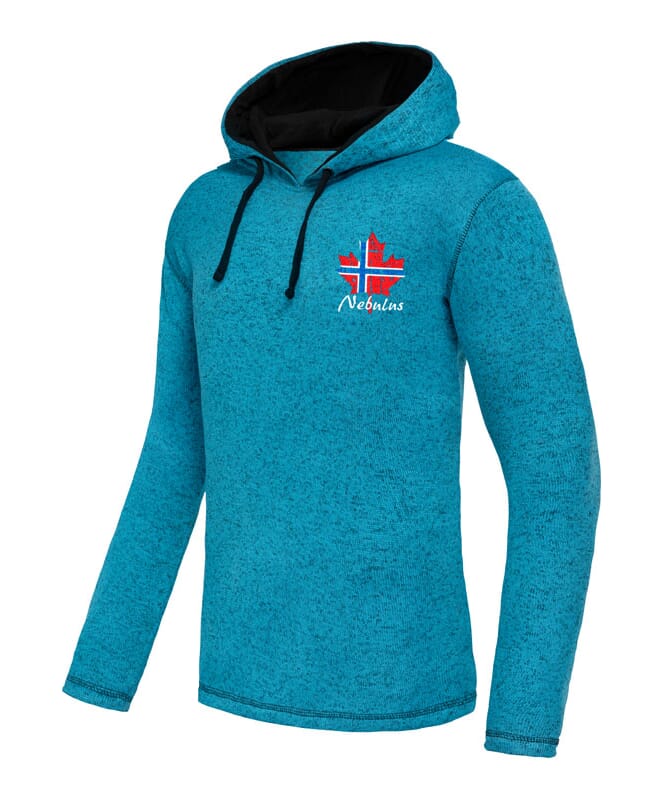 Sudadera con capucha de tejido JAKE Hombres türkis-schwarz