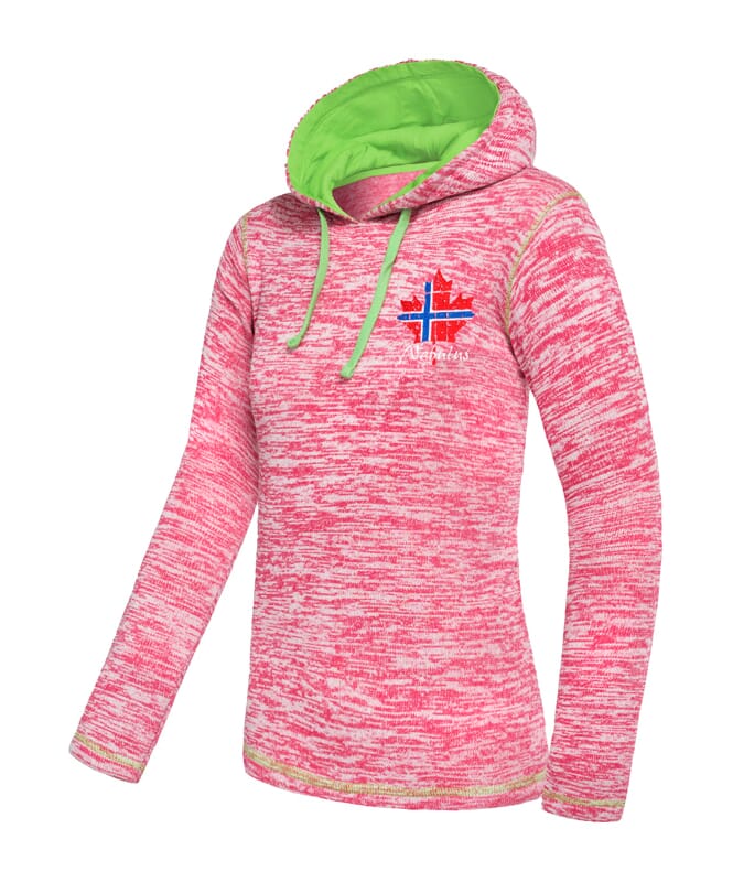 Pull à capuche polaire JAKE Femme pink-lime