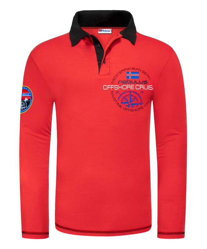 Poloshirt long sleeve BILLER Men rot