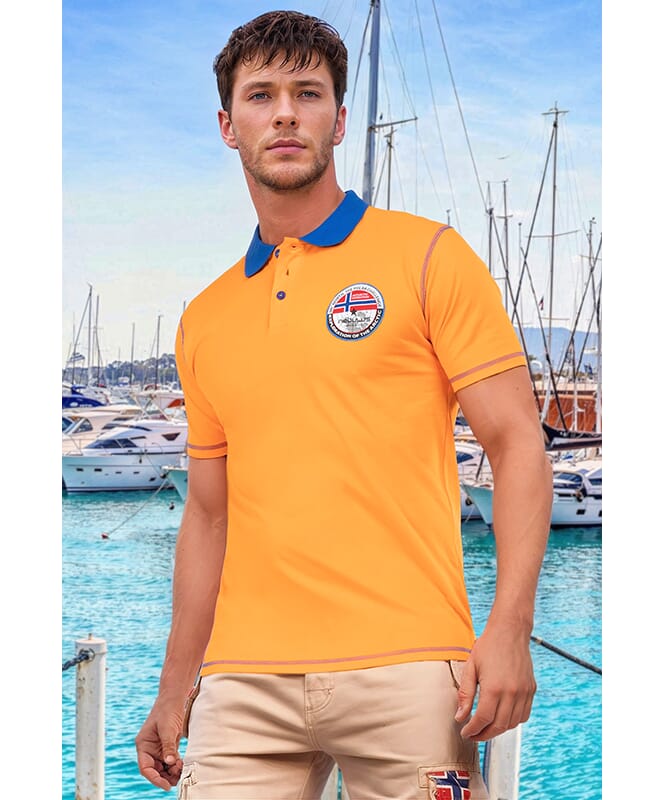 Shirt polo ENTERTAIN Homme orange