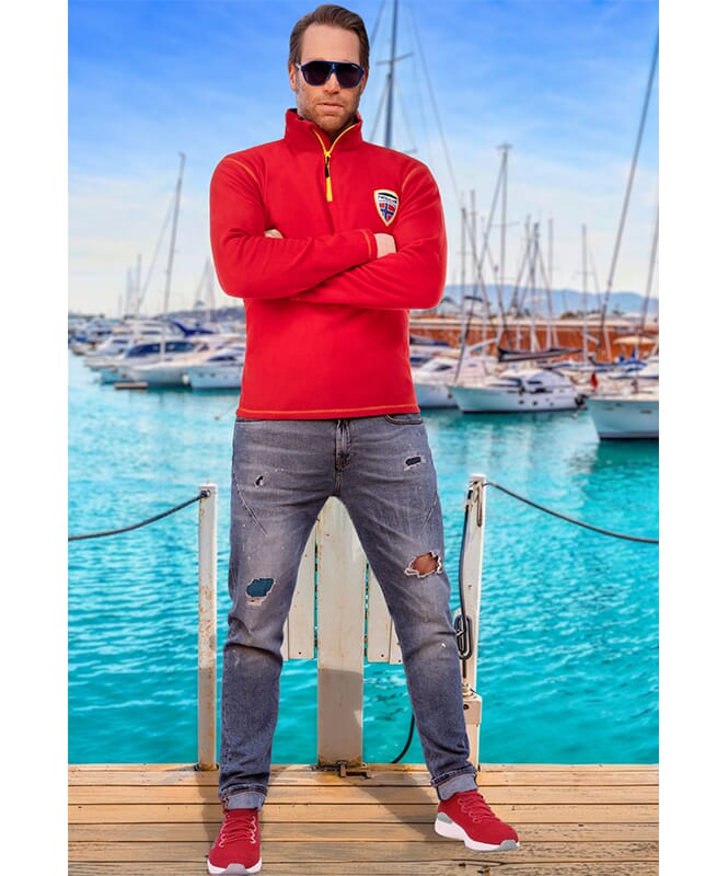 Pull en polaire NARDY Homme rot