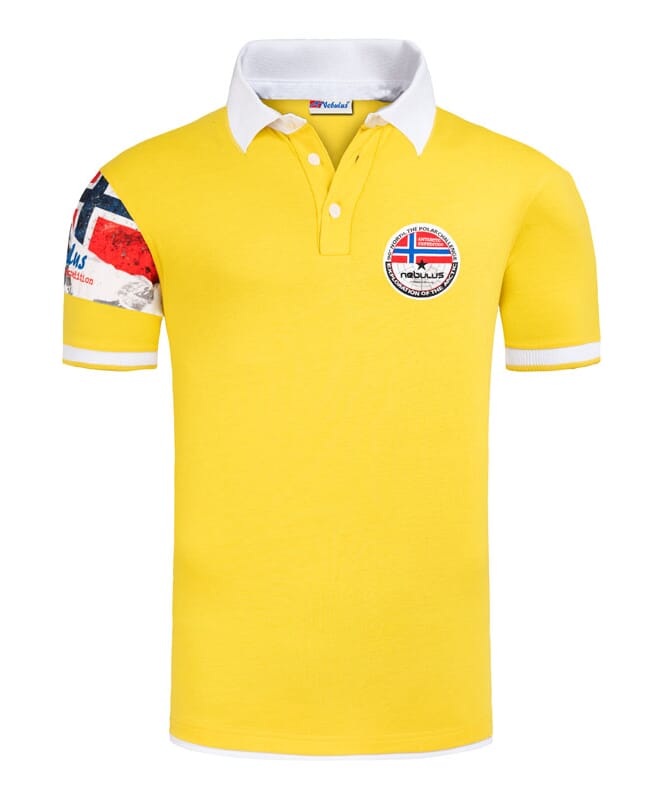 Poloshirt PARAS Heren gelb-weiß
