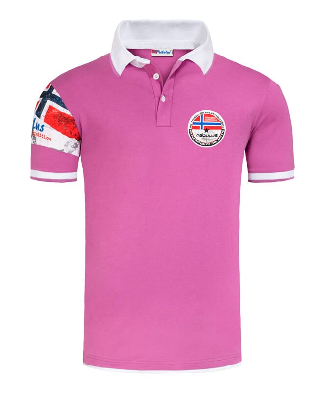 Shirt polo PARAS Homme violett-weiß