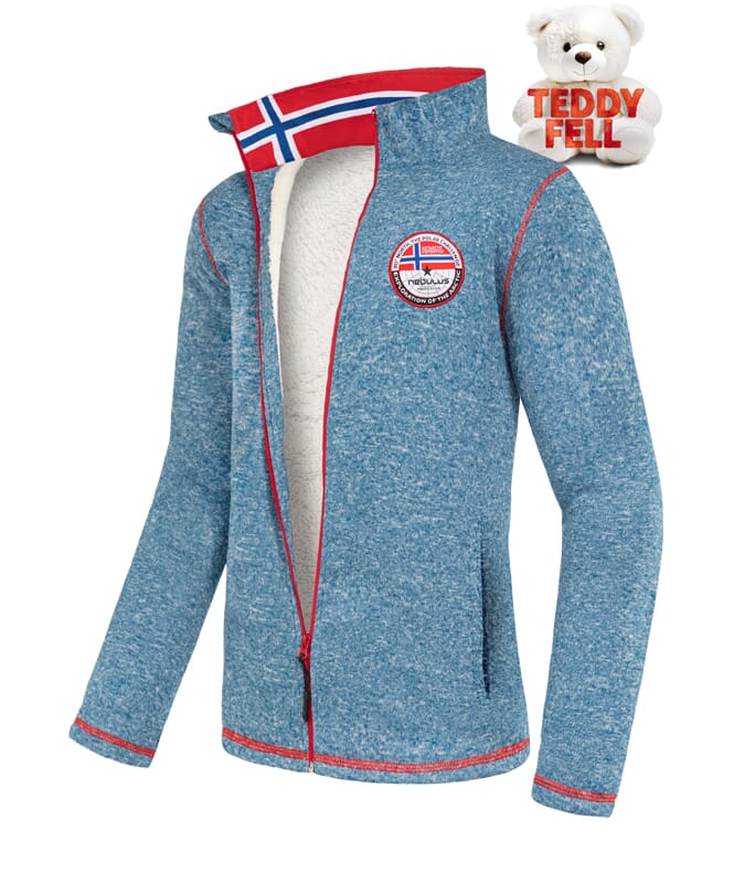 Fleecejacke mit Teddyfell FALLOU Herren blue net