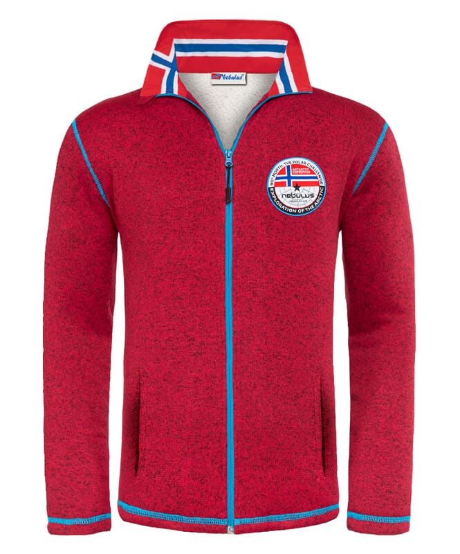 Fleece Jas FALLOU Heren rot