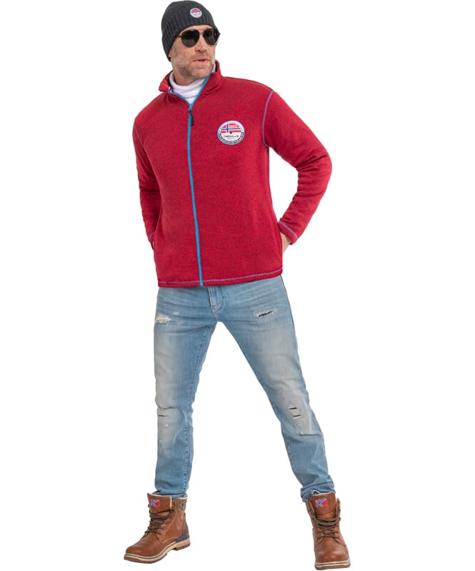 Fleece jacket FALLOU Men rot