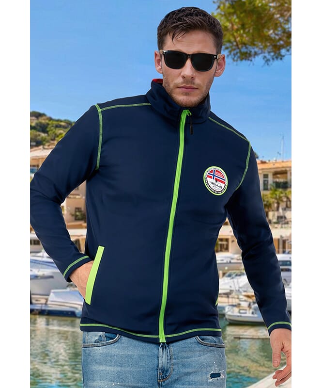 Giacca in softshell PUKA Uomo navy-lime