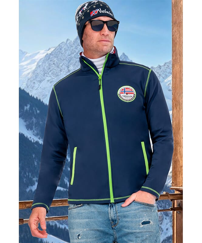 Softshell Jacket PUKA Men navy-lime