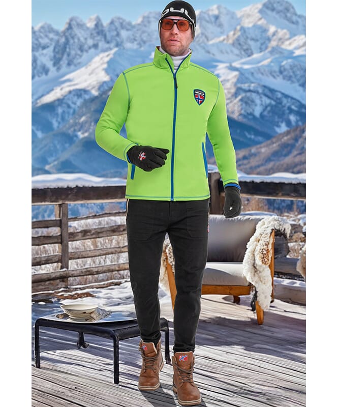 Giacca in softshell MARQUES Uomo lime-kobalt