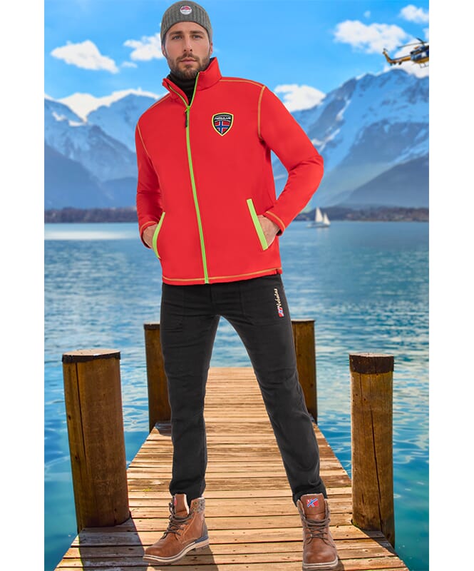 Giacca in softshell MARQUES Uomo rot-lime