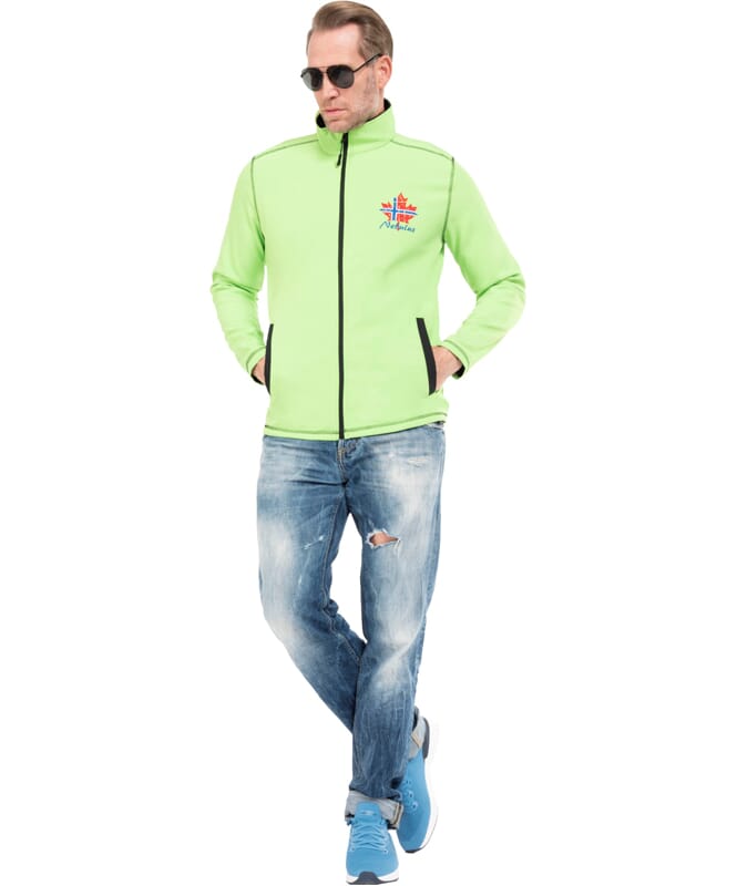 Giacca in softshell EVENT Uomo lime-schwarz