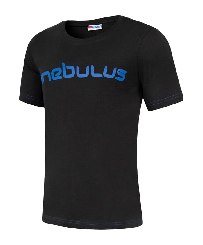 T-Shirt LEOS Heren schwarz-kobalt