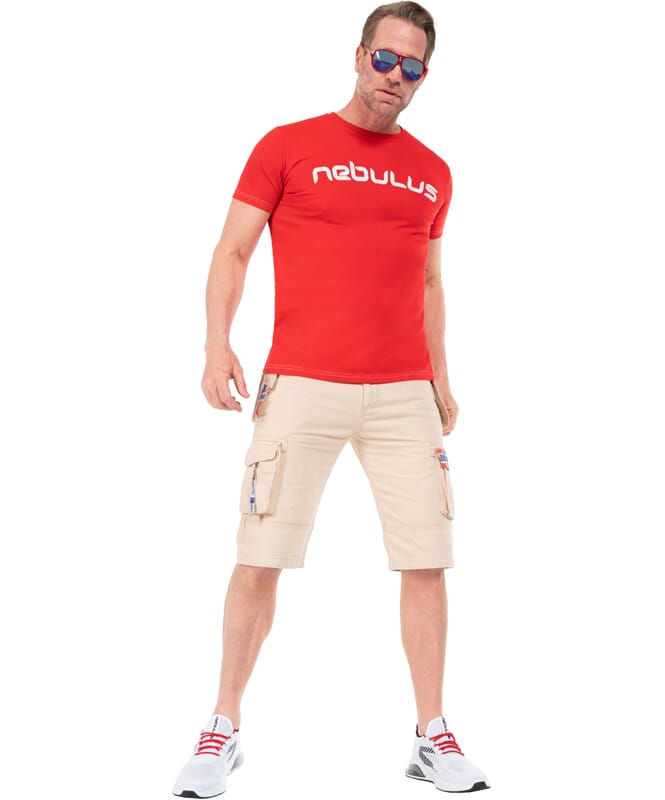 T-Shirt LEOS Homme rot-grau