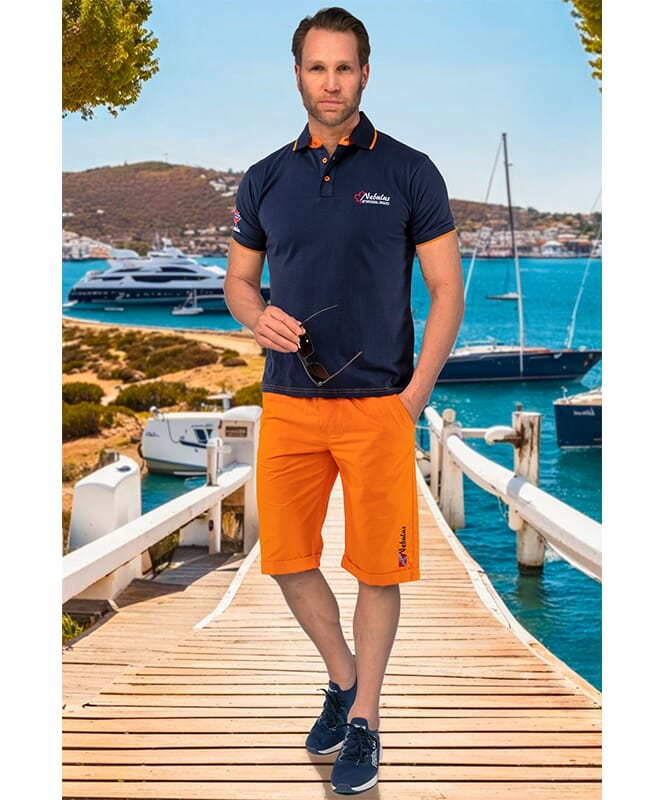Hose Shorts MUDA Herren orange