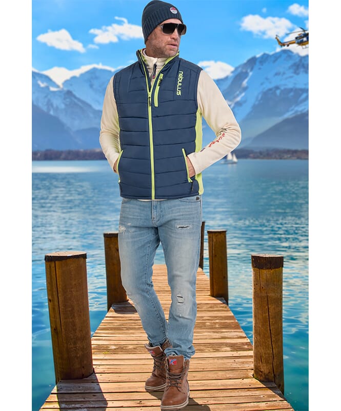 Gilet REVIVAL Uomo navy-lime