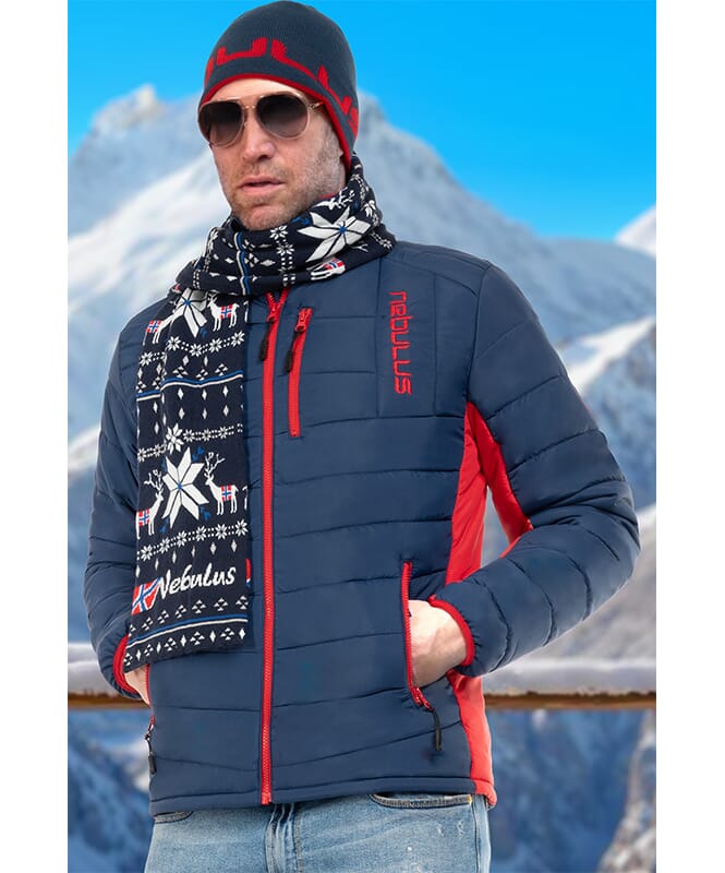 Winter Jacket GRAFFITY Men navy-rot