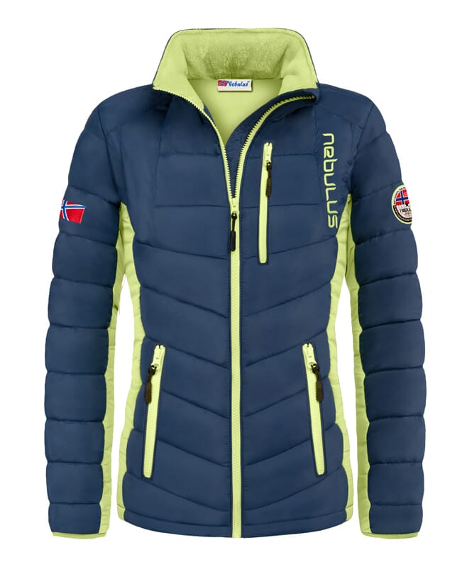 Giacca invernale GRAFFITY Donna navy-lime_green