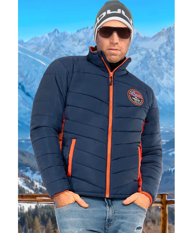 Chaqueta de invierno GENIUS Hombres navy-orange