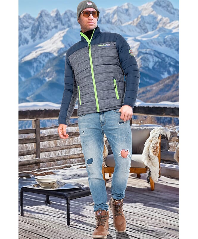 Winter jacket EMOTION Men navy-lime