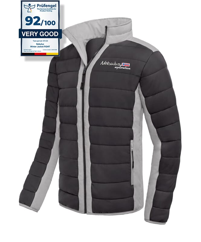 Winter jacket FIGHT Men schwarz-grau