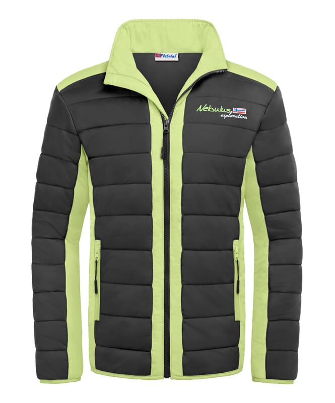 Veste d&#39;hiver FIGHT Homme schwarz-lime