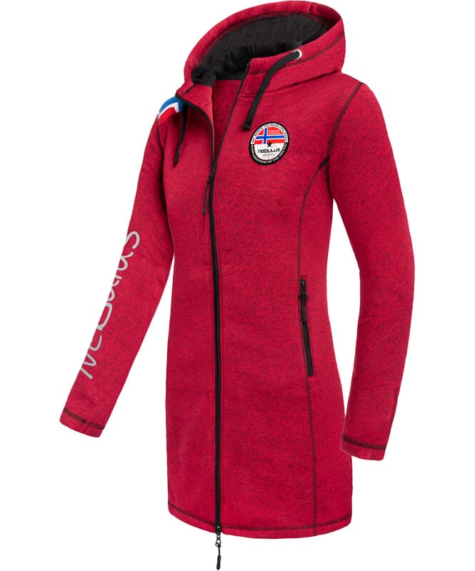 Cappotto in pile NORSKINI Donne rot meliert