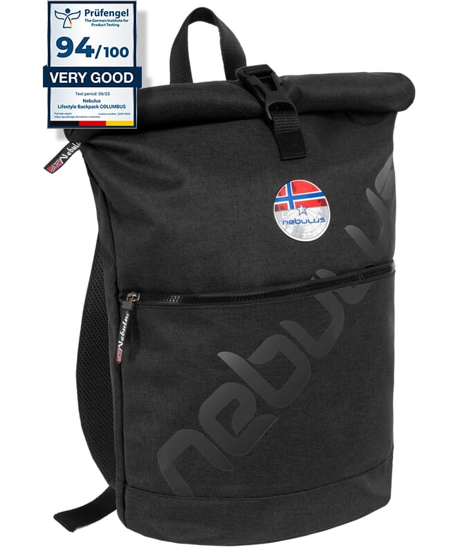 Large lifestyle backpack &#8211; bag  COLUMBUS schwarz-schwar