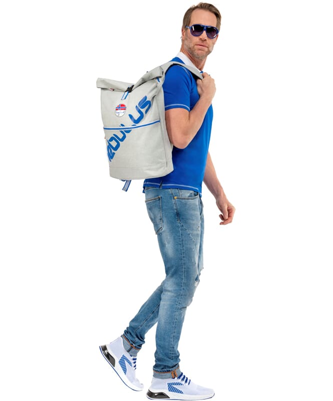 Large lifestyle backpack &#8211; bag  COLUMBUS hellgrau-kobal