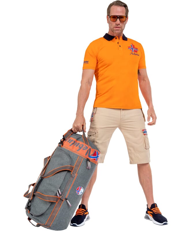 Große Lifestyle Reisetasche  VANCOUVER grau-orange