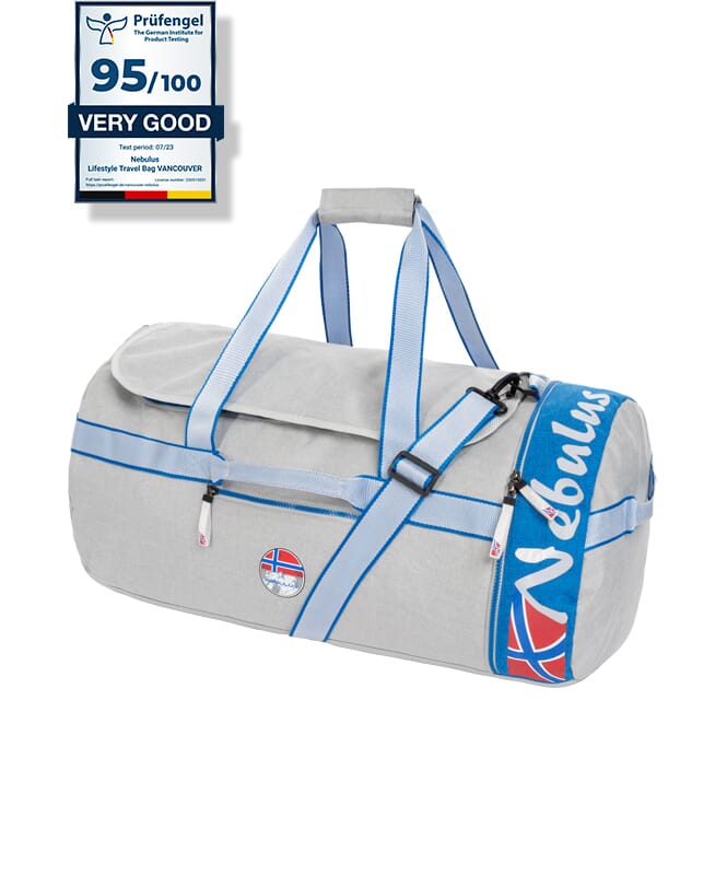 Large lifestyle travel bag  VANCOUVER hellgrau-kobal