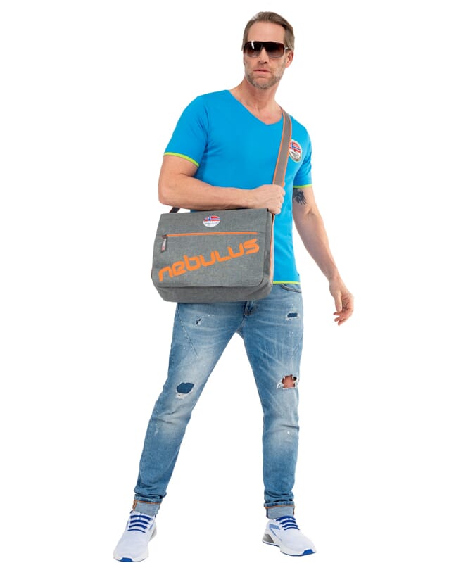 Messenger Bag, Umhängetasche  MARYLAND grau-orange