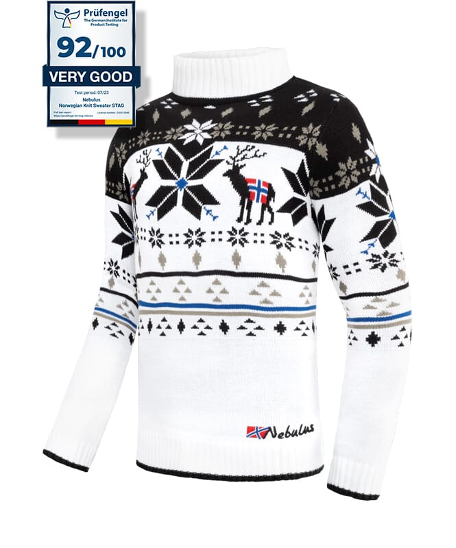 Pullover norvegese STAG Uomo weiß-schwarz