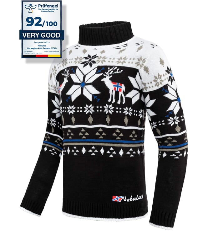 Pullover norvegese STAG Uomo schwarz-weiß