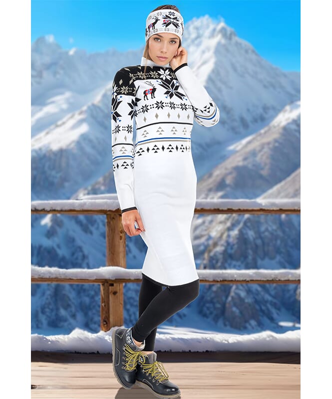 Norwegian Dress HIGH Women weiss-schwarz